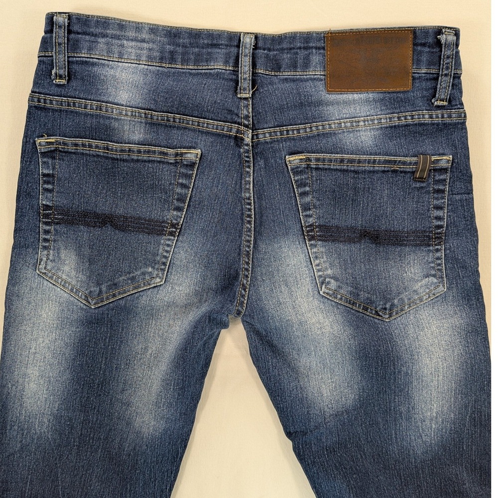 Buffalo David Bitton Jeans Mens 32 Dark Wash Ash-X Basic Skinny Stretch Premium - Picture 4 of 10